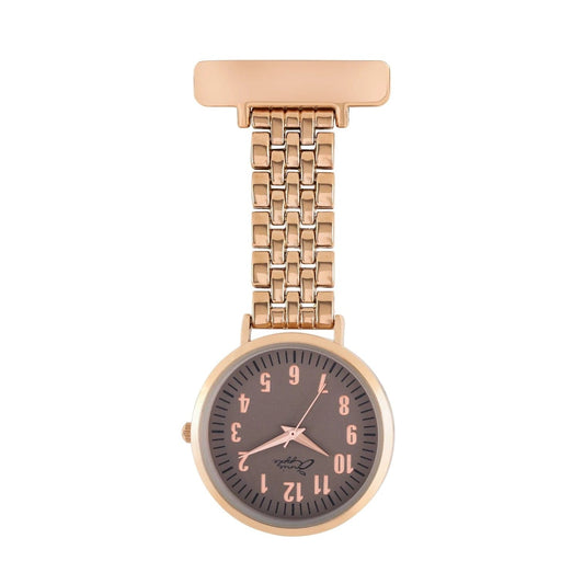 Aurora Grey/Rose Gold Link Fob Watch