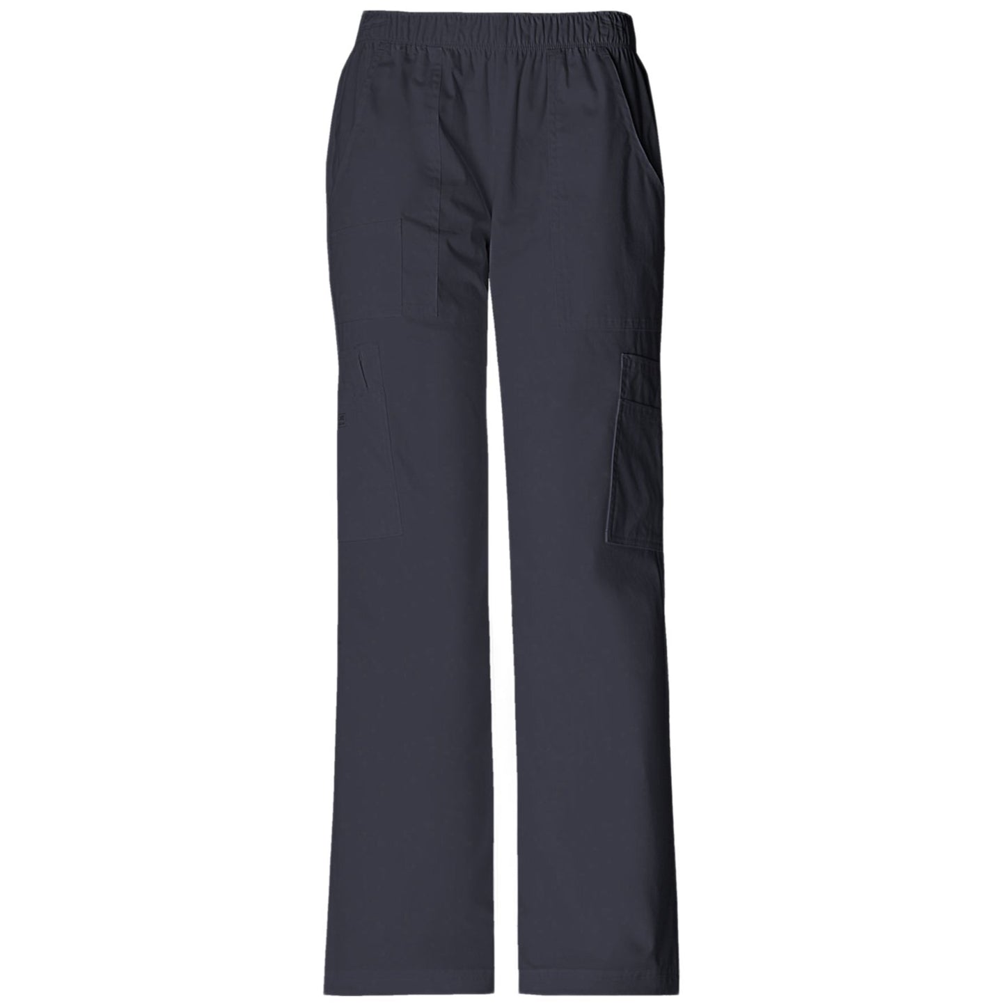 Cherokee Workwear Core Stretch 4005 Scrubs Pants Women's Mid Rise Pull-On Cargo Pewter