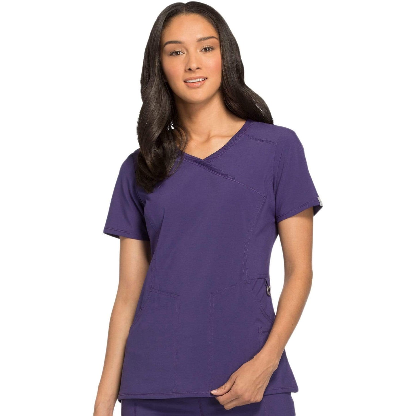 Cherokee Scrubs Top Cherokee Infinity 2625A Scrubs Top Women's Mock Wrap Grape