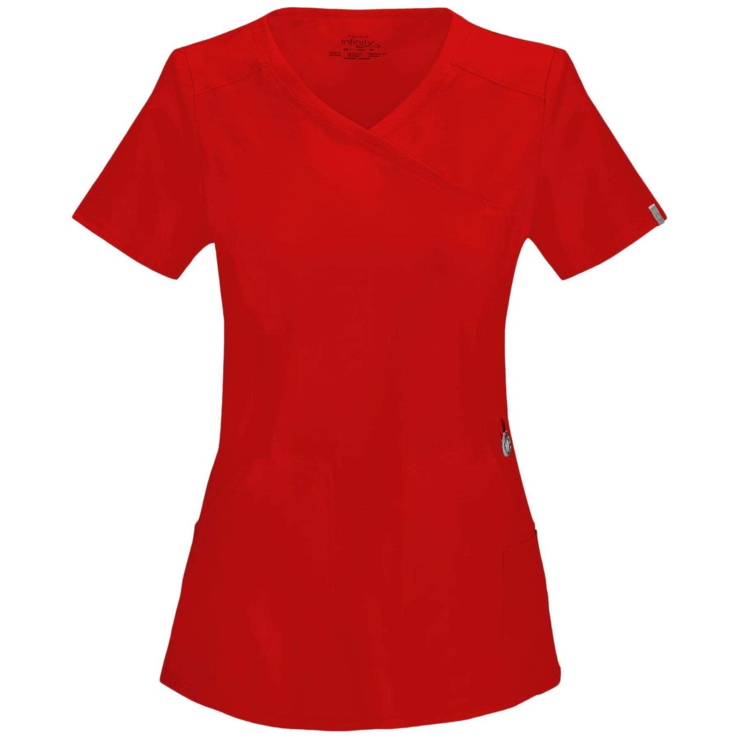 Cherokee Scrubs Top 2XL Cherokee Infinity 2625A Scrubs Top Women's Mock Wrap Red