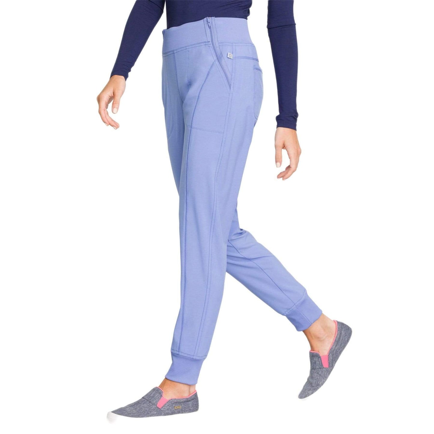 Cherokee Scrubs Pants Cherokee Infinity CK110A Scrubs Pants Women's Mid Rise Tapered Leg Jogger Ceil Blue