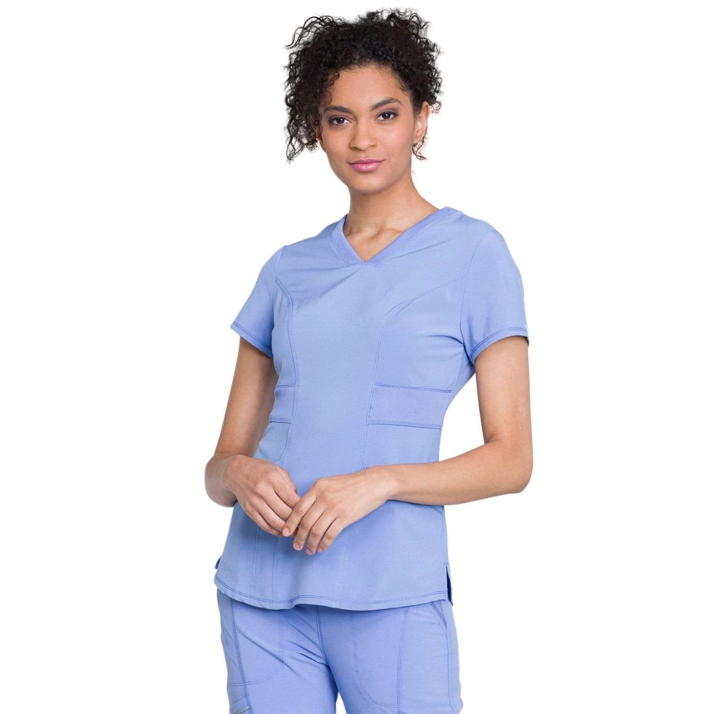 Cherokee Scrubs Top 2XL Cherokee Infinity CK623A Scrubs Top Women's V-Neck Ceil Blue