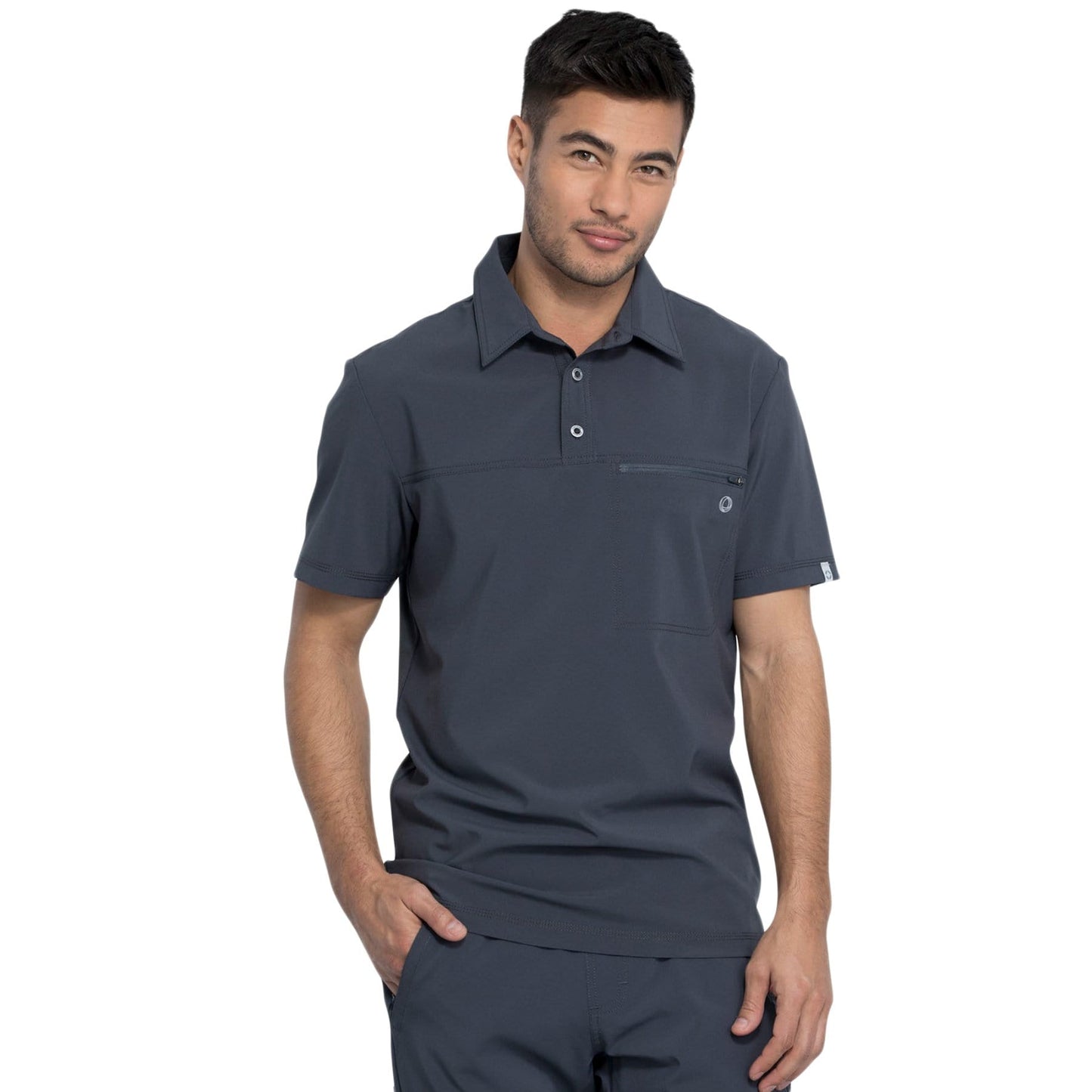 Cherokee Top 2XL Cherokee Infinity CK825A Scrubs Top Men Pewter