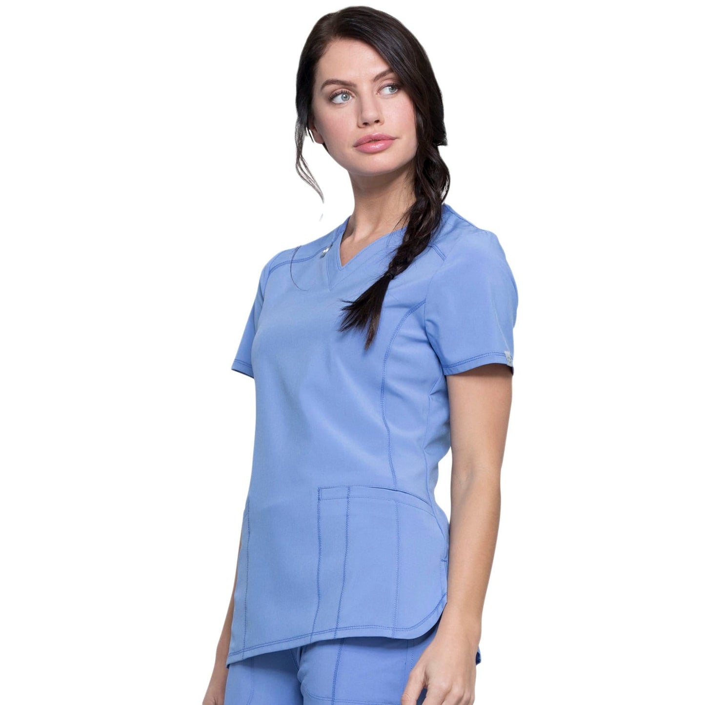 Cherokee Top Cherokee Infinity CK865A Scrubs Top Women Ciel Blue