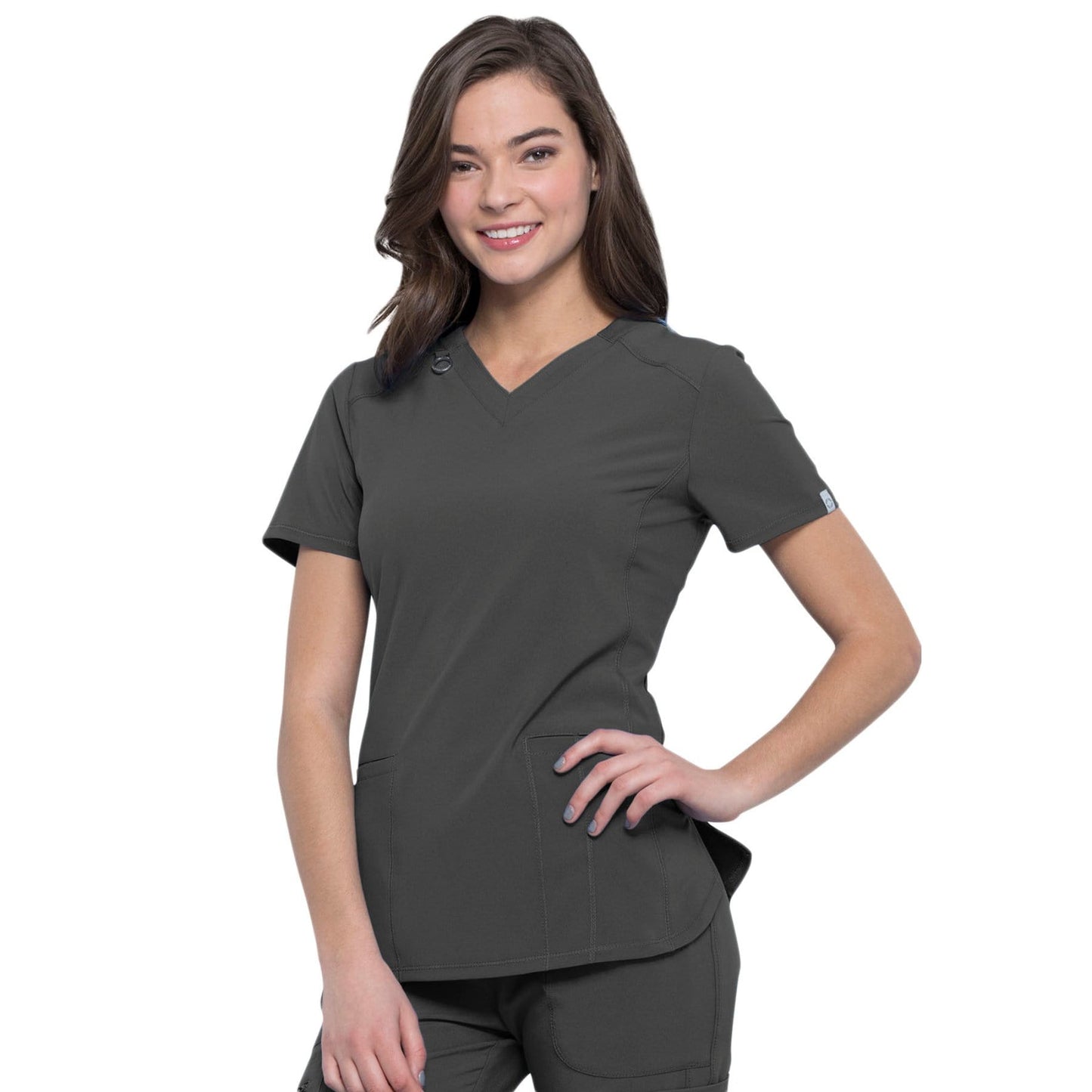 Cherokee Top Cherokee Infinity CK865A Scrubs Top Women Pewter