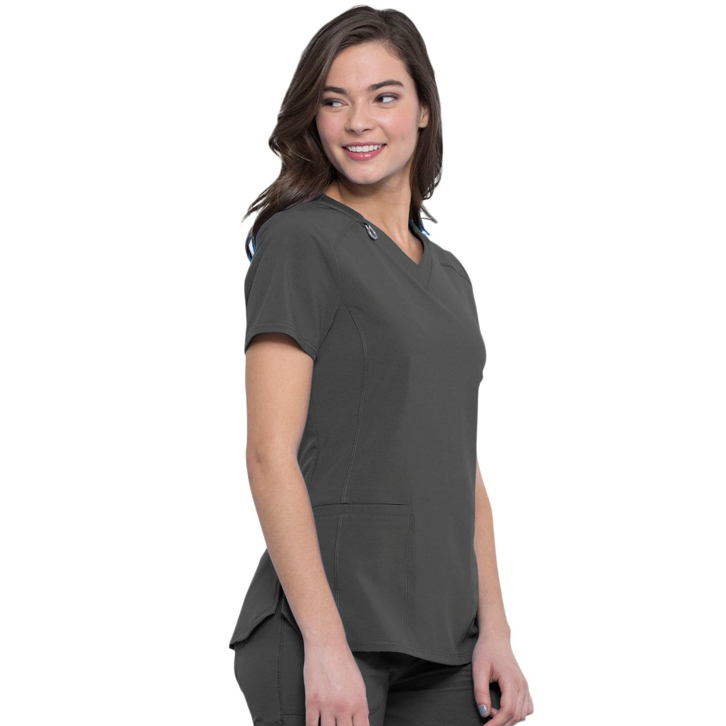 Cherokee Top Cherokee Infinity CK865A Scrubs Top Women Pewter