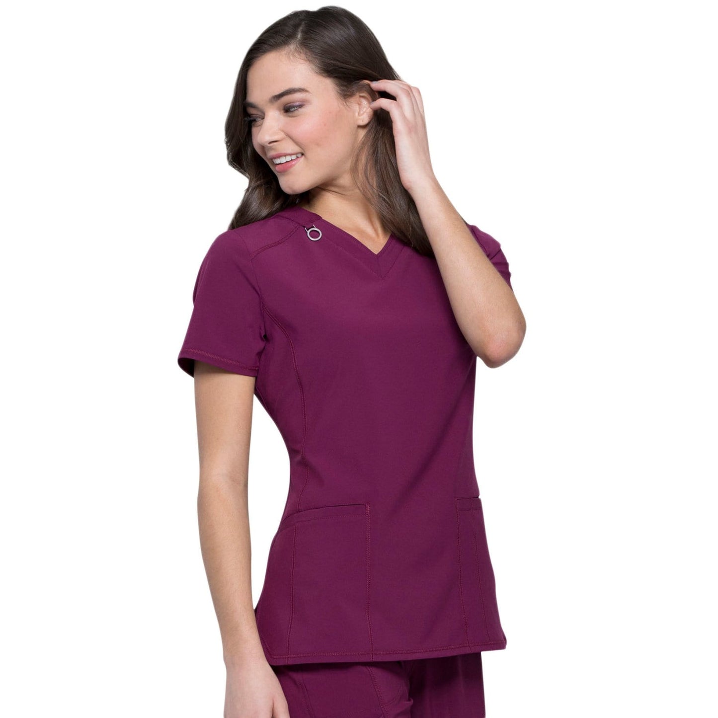 Cherokee Top Cherokee Infinity CK865A Scrubs Top Women Wine