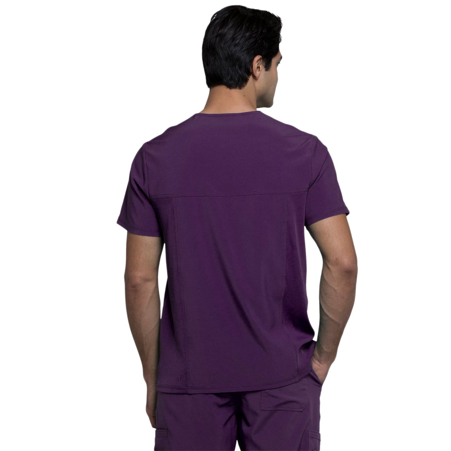 Cherokee Infinity CK900A Scrubs Top Men Eggplant