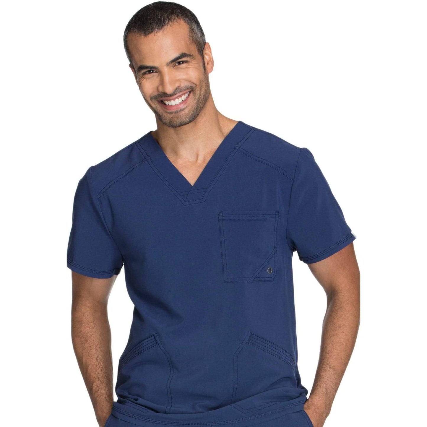 Cherokee Scrubs Top 2XL Cherokee Infinity CK900A Scrubs Top Men's V-Neck Navy