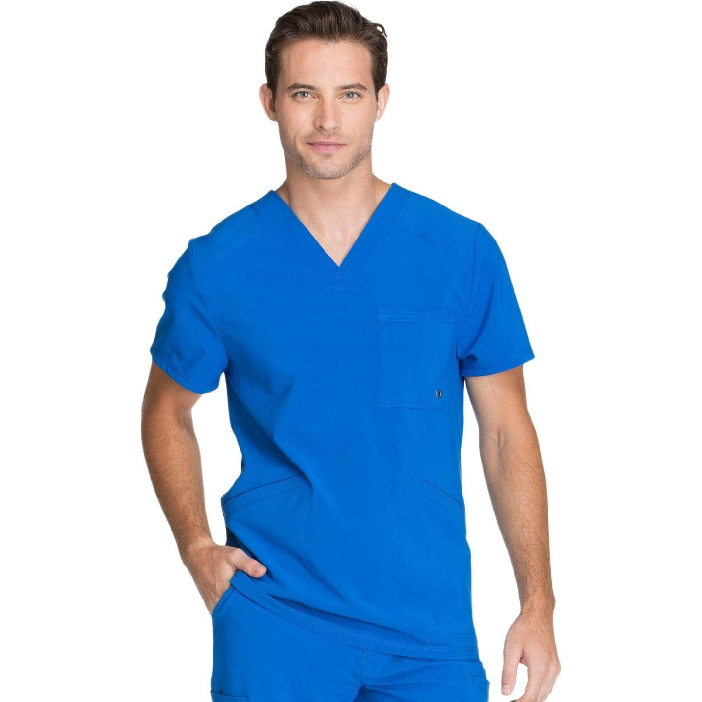Cherokee Scrubs Top 2XL Cherokee Infinity CK900A Scrubs Top Men's V-Neck Royal