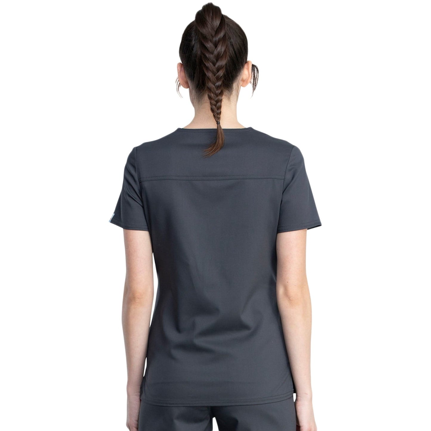Cherokee Top Cherokee Revolution Tech WW741AB Scrubs Top Women Pewter