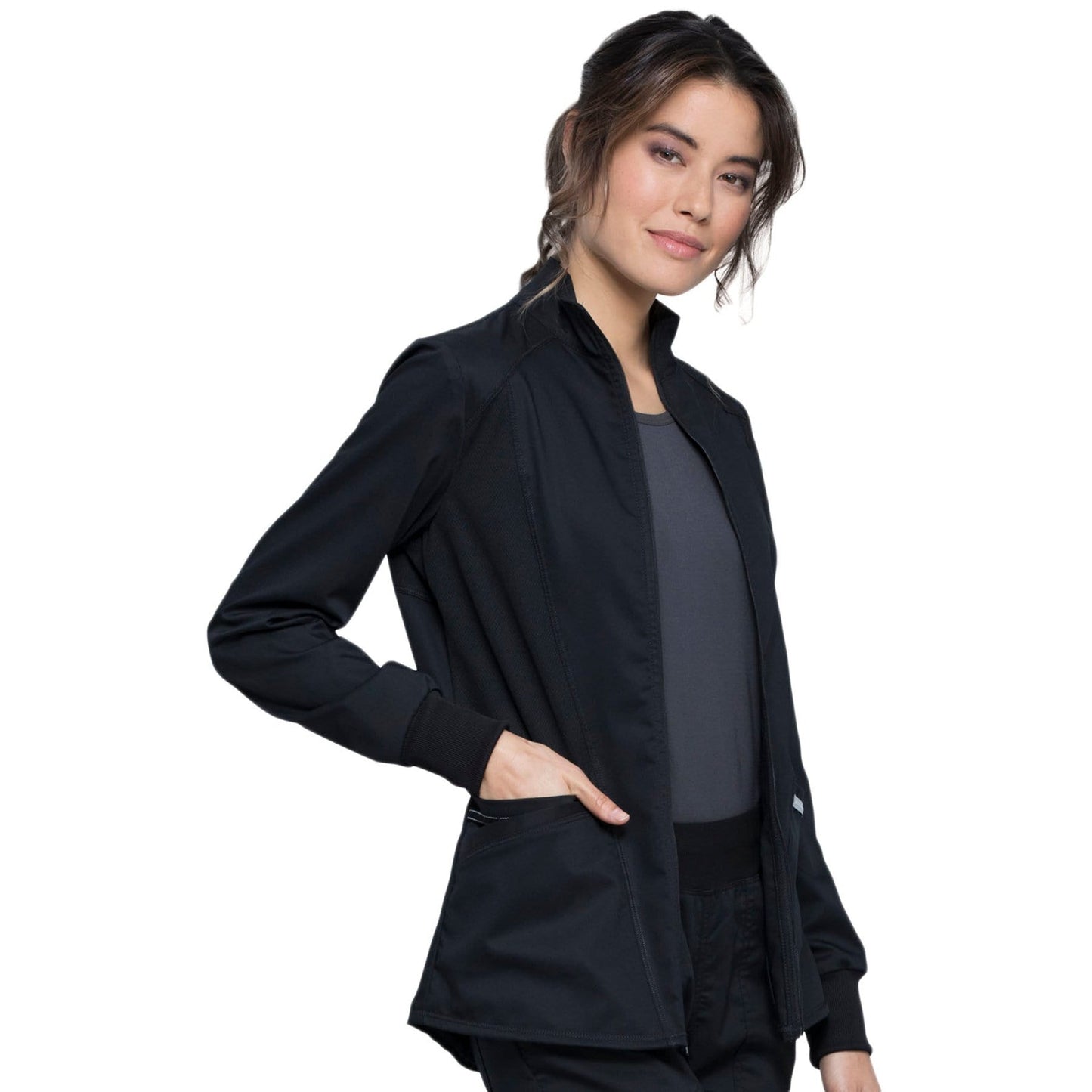 Cherokee Jacket Cherokee Revolution WW301 Scrubs Jacket Women Black