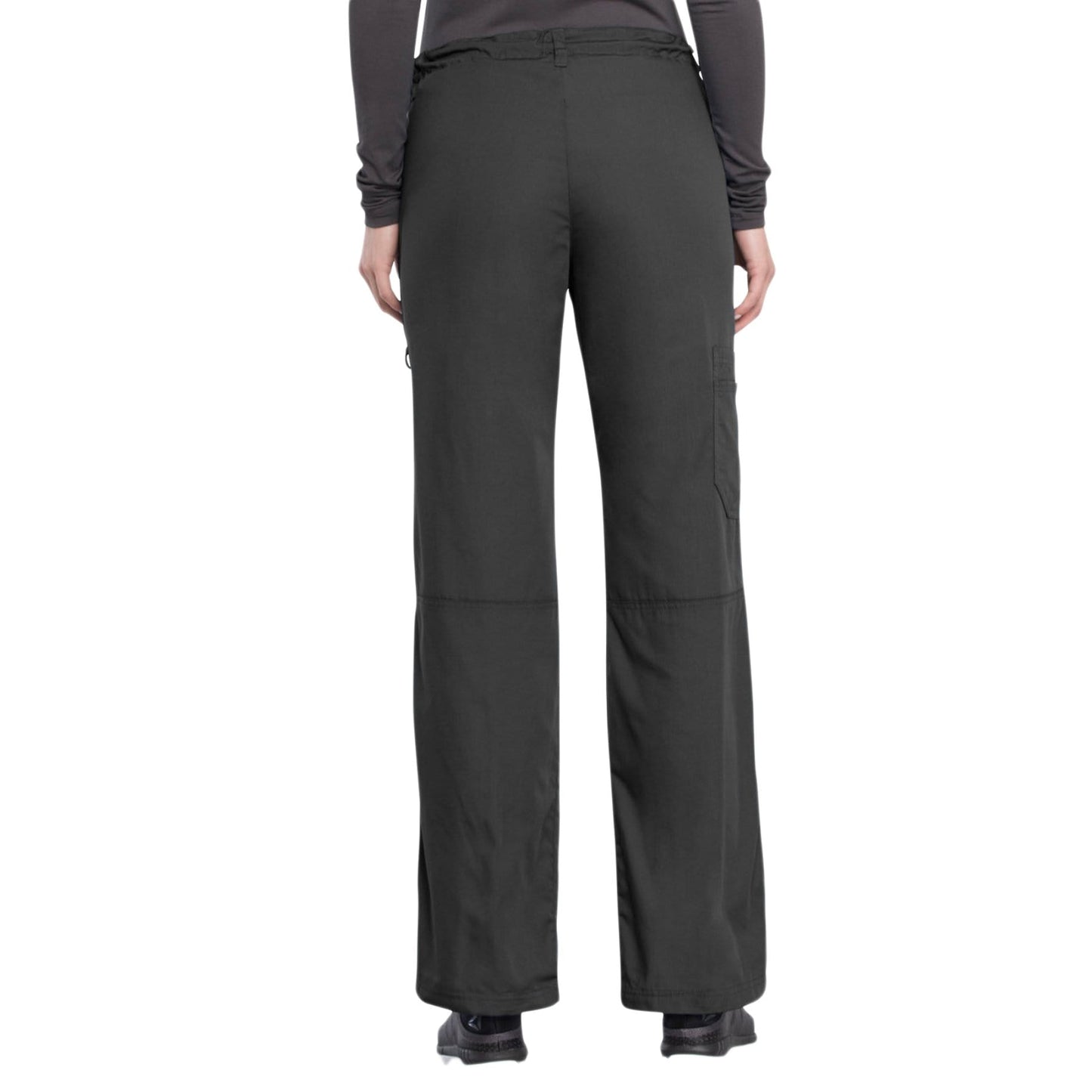 Cherokee Scrubs Pants Cherokee Workwear 4020 Scrubs Pants Women's Low Rise Drawstring Cargo Pewter