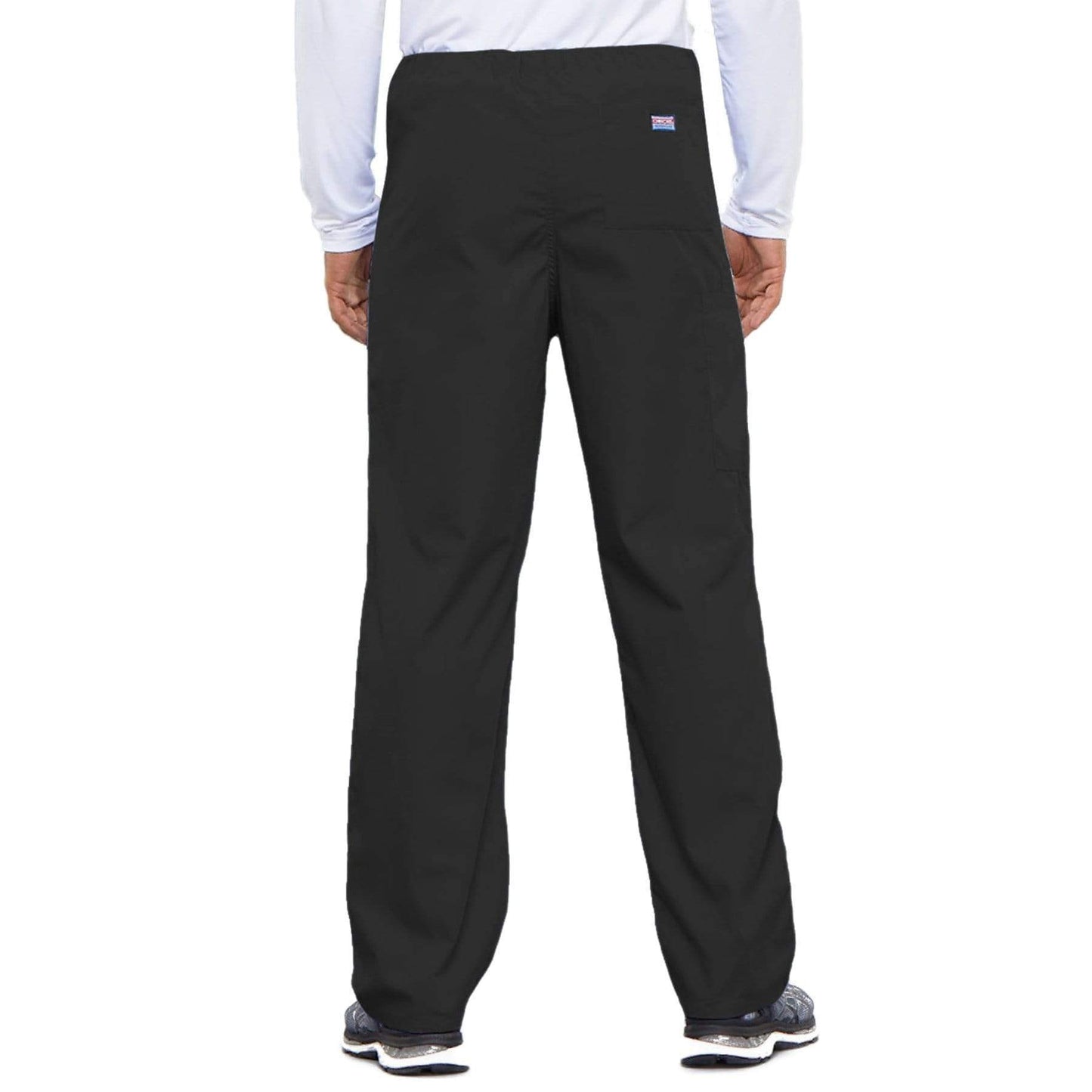 Cherokee Scrubs Pants Cherokee Workwear 4100 Scrubs Pants Unisex Drawstring Cargo Black