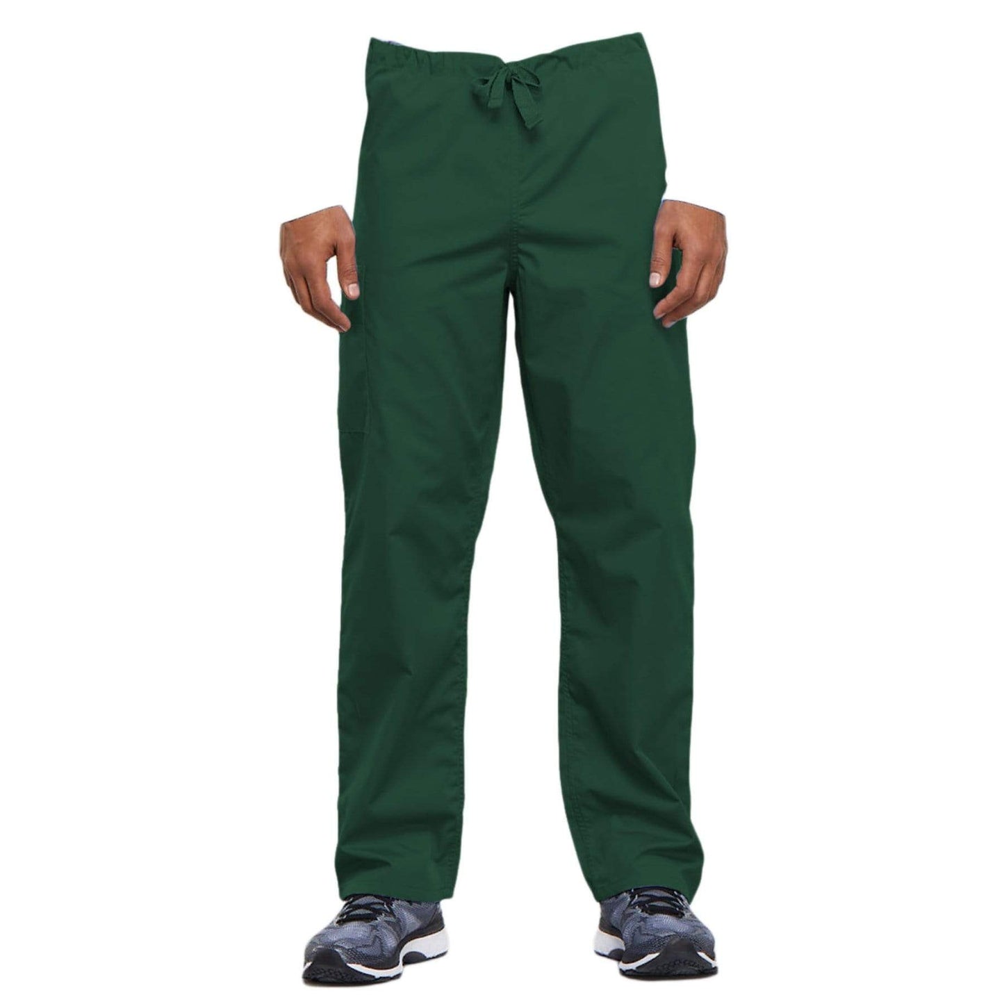Cherokee Scrubs Pants Cherokee Workwear 4100 Scrubs Pants Unisex Drawstring Cargo Hunter Green