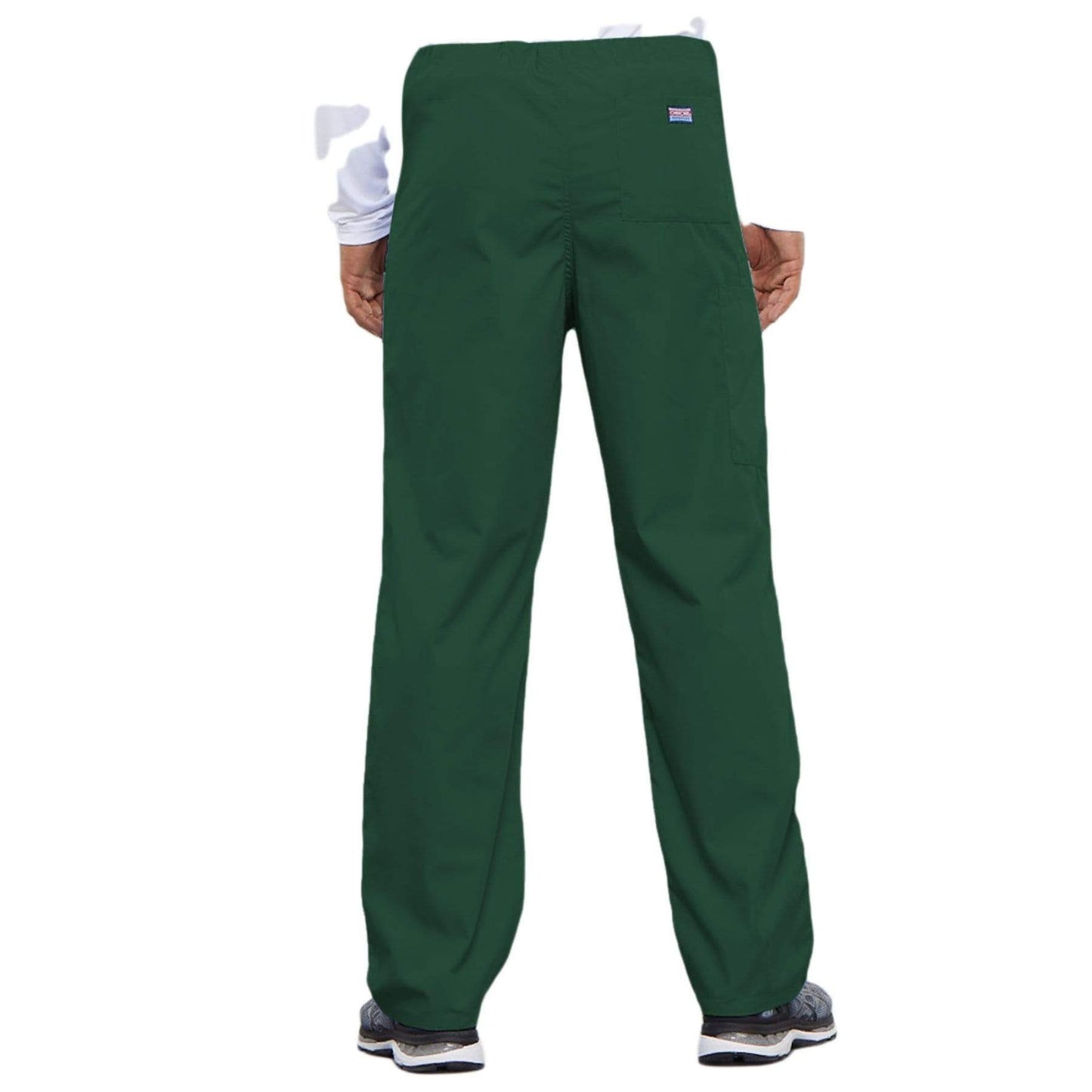 Cherokee Scrubs Pants Cherokee Workwear 4100 Scrubs Pants Unisex Drawstring Cargo Hunter Green