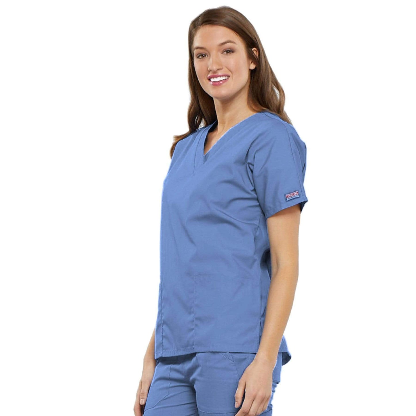 Cherokee Scrubs Top Cherokee Workwear 4700 Scrubs Top Women's V-Neck Ceil Blue