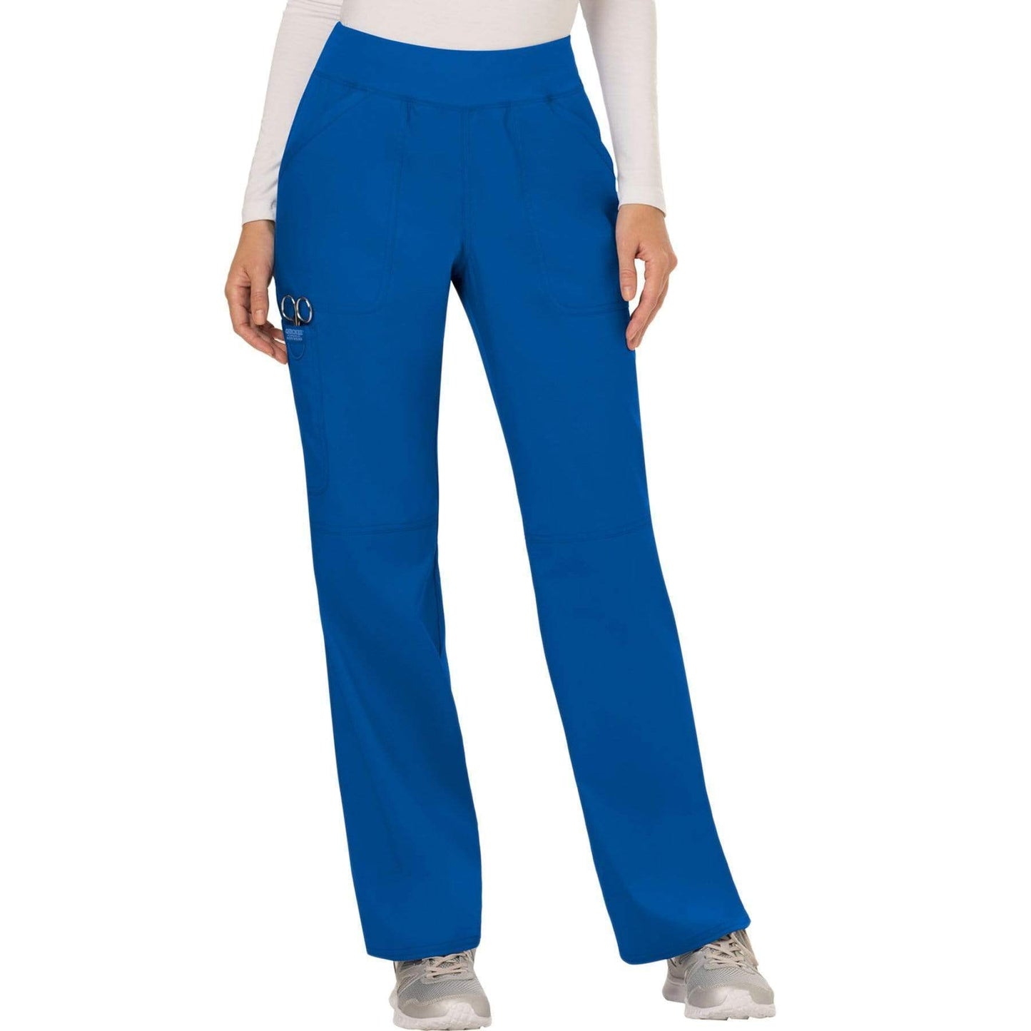 Cherokee Scrubs Pants 2XL / Regular Length Cherokee Workwear Revolution WW110 Scrubs Pants Women's Mid Rise Straight Leg Pull-on Royal