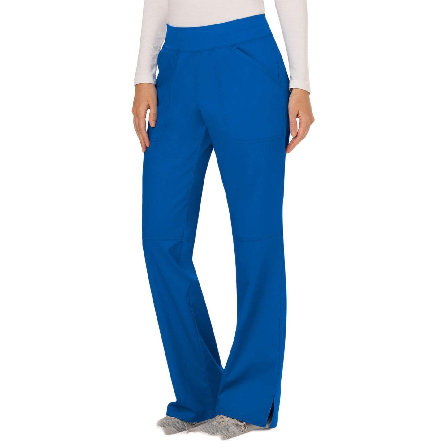 Cherokee Scrubs Pants Cherokee Workwear Revolution WW110 Scrubs Pants Women's Mid Rise Straight Leg Pull-on Royal