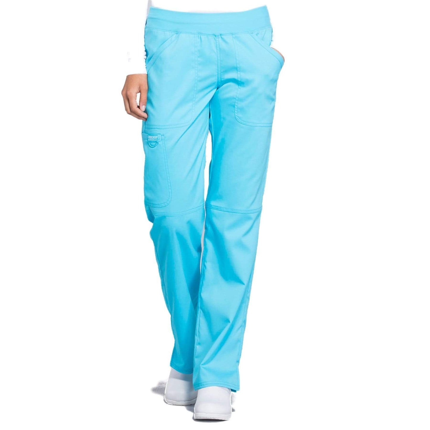 Cherokee Scrubs Pants 2XL / Regular Length Cherokee Workwear Revolution WW110 Scrubs Pants Women's Mid Rise Straight Leg Pull-on Turquoise