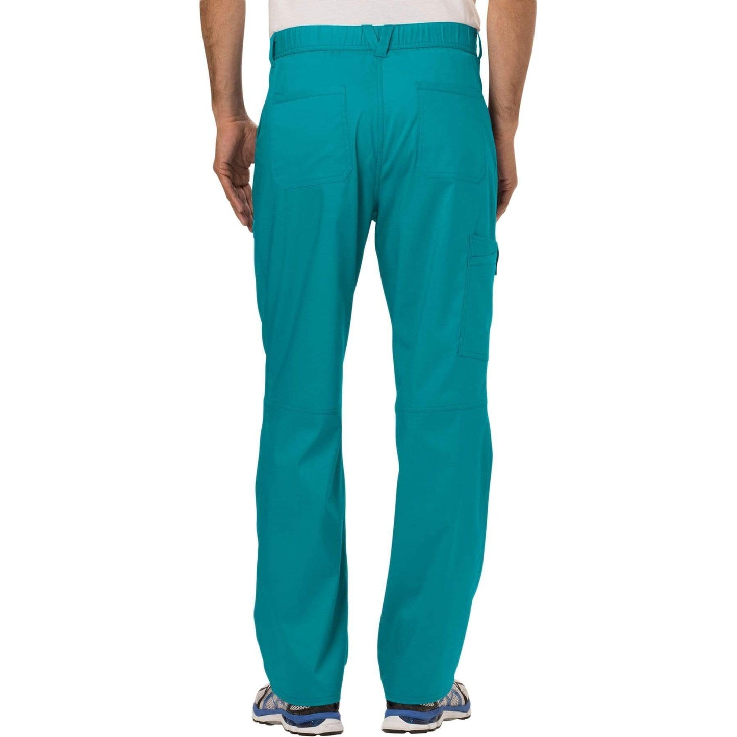 Cherokee Scrubs Pants Cherokee Workwear Revolution WW140 Scrubs Pants Men's Fly Front Teal Blue
