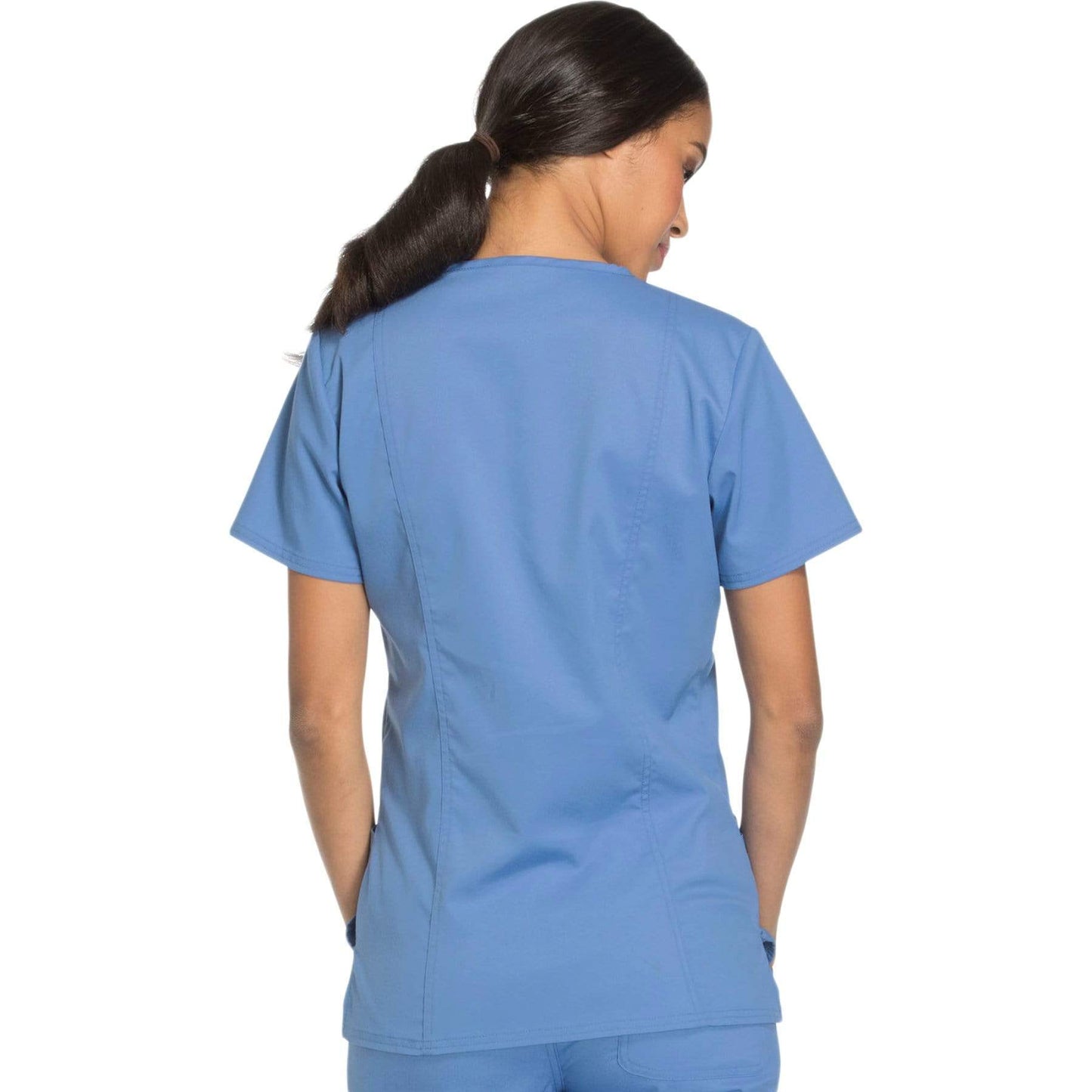 Cherokee Scrubs Top Cherokee Workwear Revolution WW620 Scrubs Top Women's V-Neck Ceil Blue