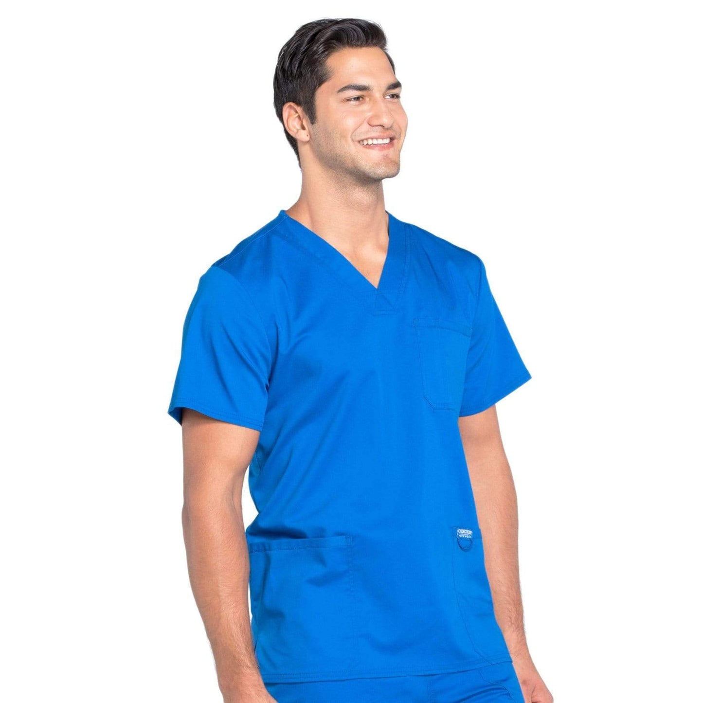 Cherokee Scrubs Top Cherokee Workwear Revolution WW670 Scrubs Top Men's V-Neck Royal