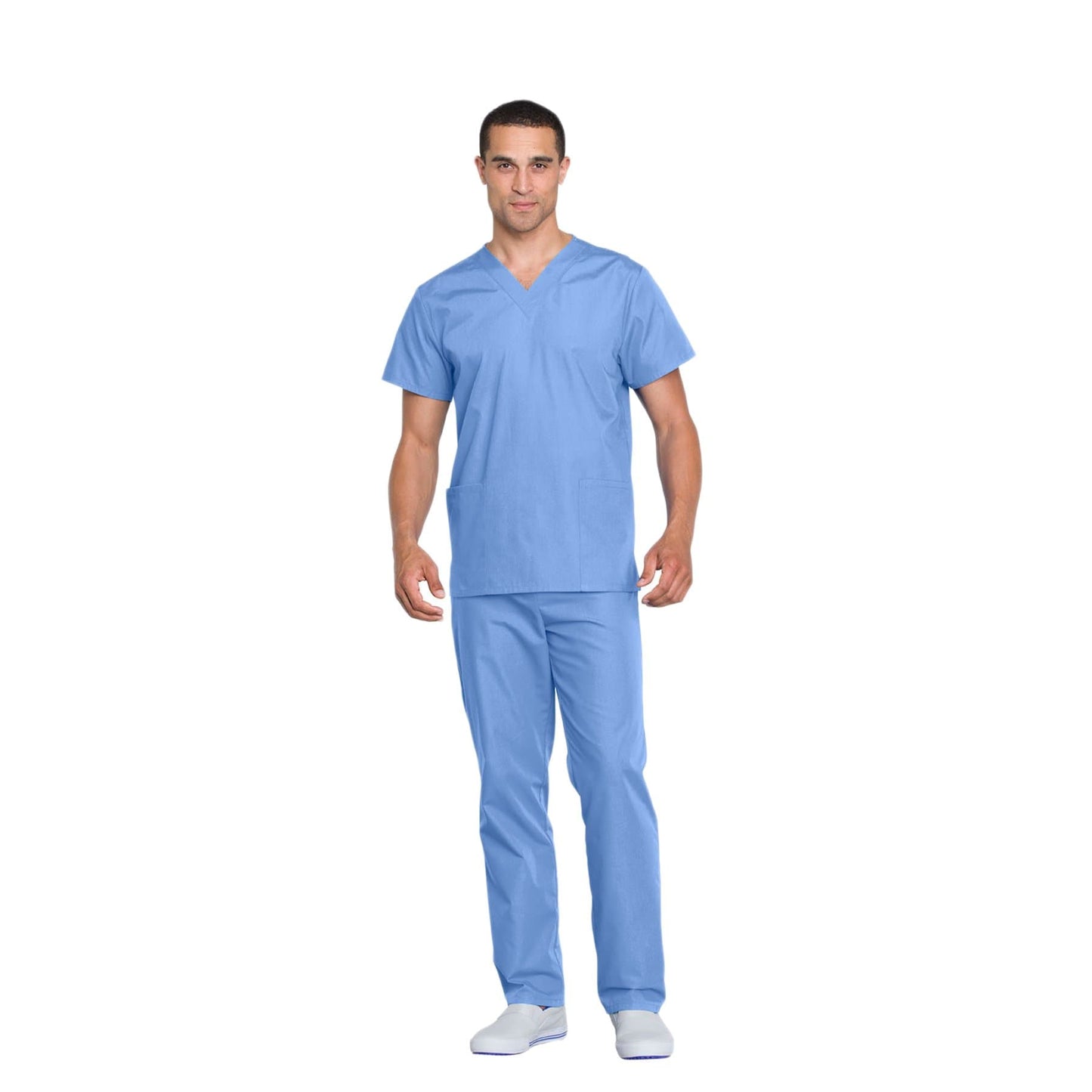 Cherokee Set 2XL Cherokee Workwear WW530C Scrubs Set Unisex Ciel Blue