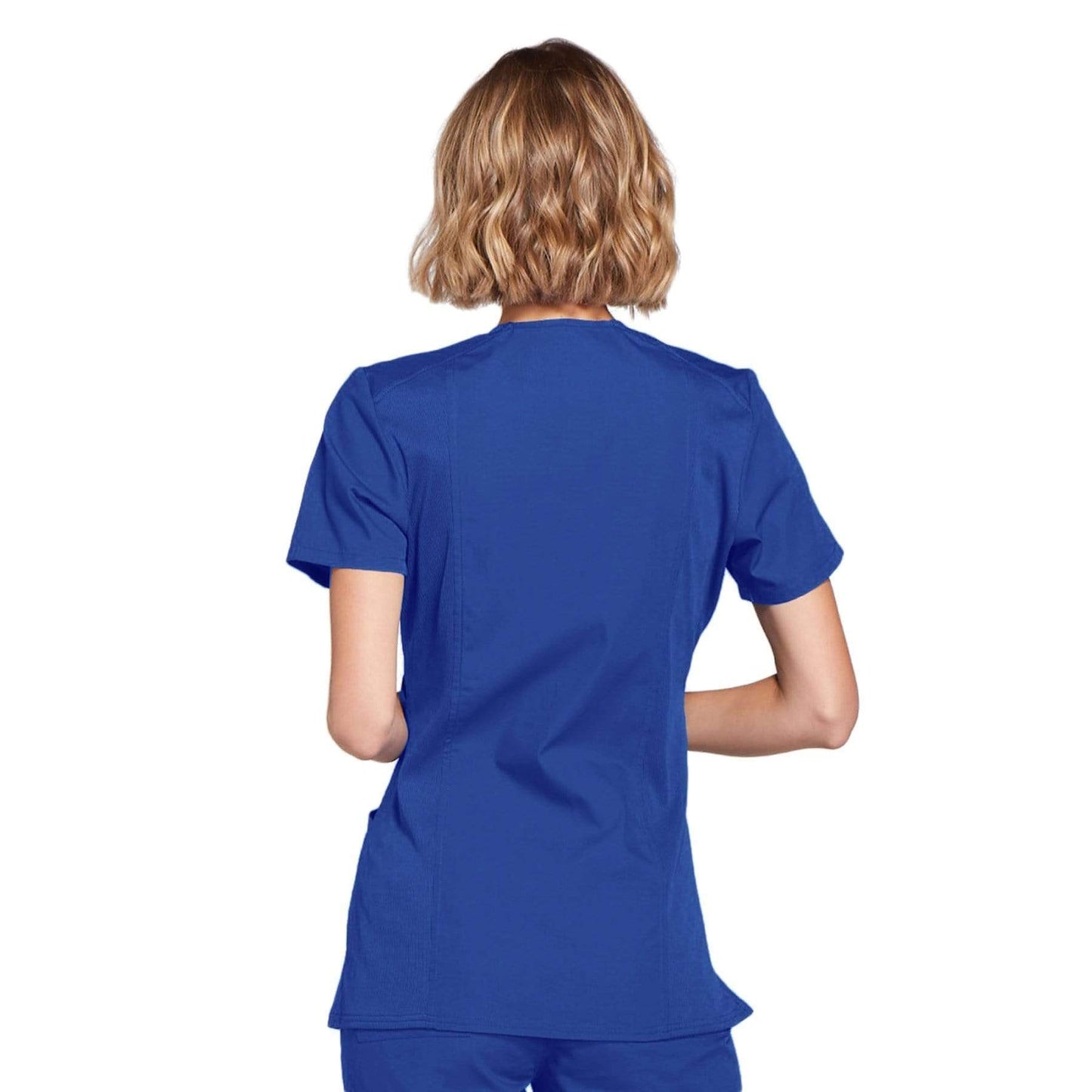 Cherokee Scrubs Top Cherokee Workwear WW650 Scrubs Top Women's Mock Wrap Royal