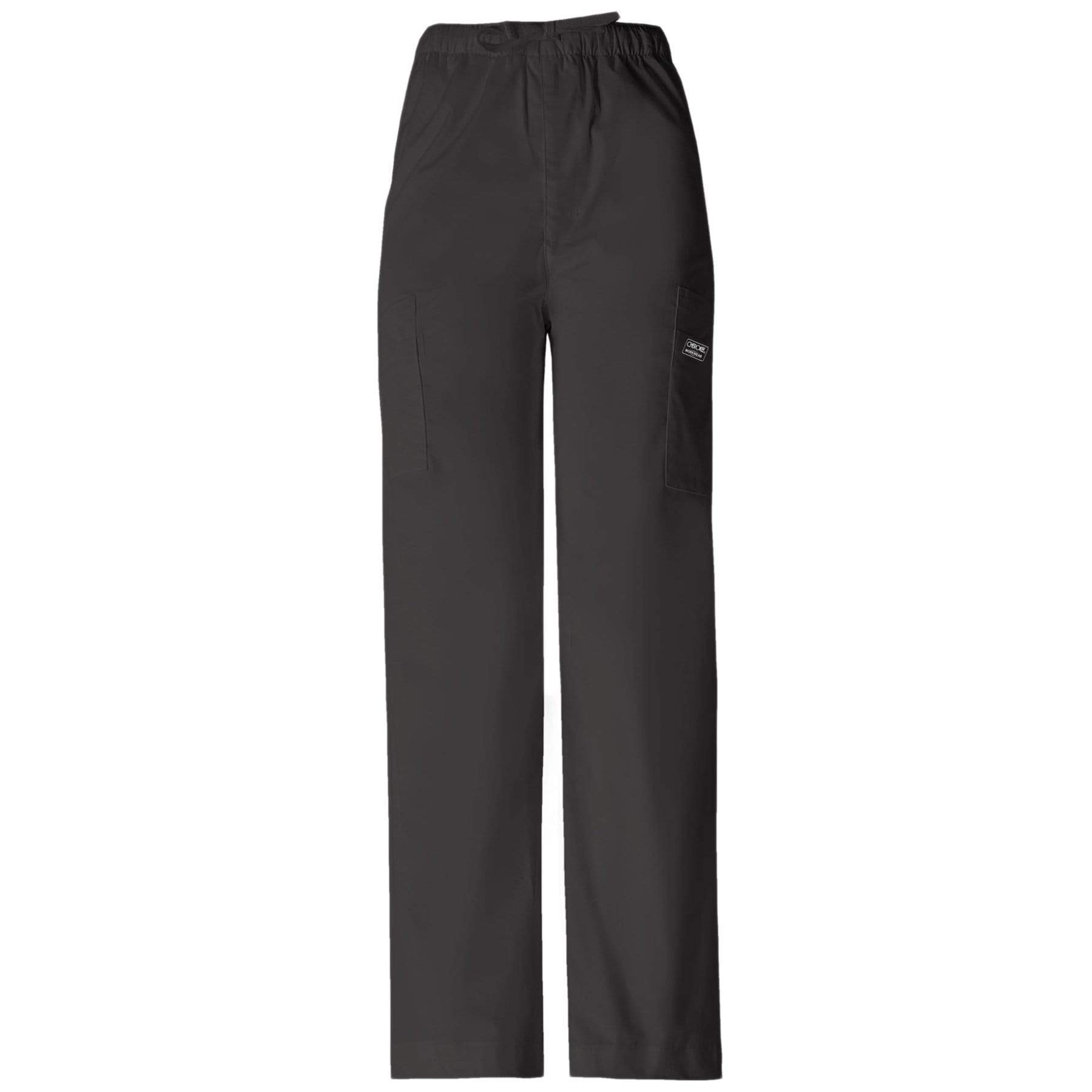 Cherokee Scrubs Pants 2XL / Regular Length Cherokee Workwear Core Stretch 4243 Scrubs Pants Men's Drawstring Cargo Black