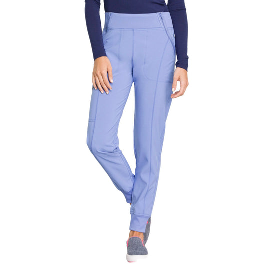 Cherokee Infinity CK110A Scrubs Pants Women's Mid Rise Tapered Leg Jogger Ceil Blue