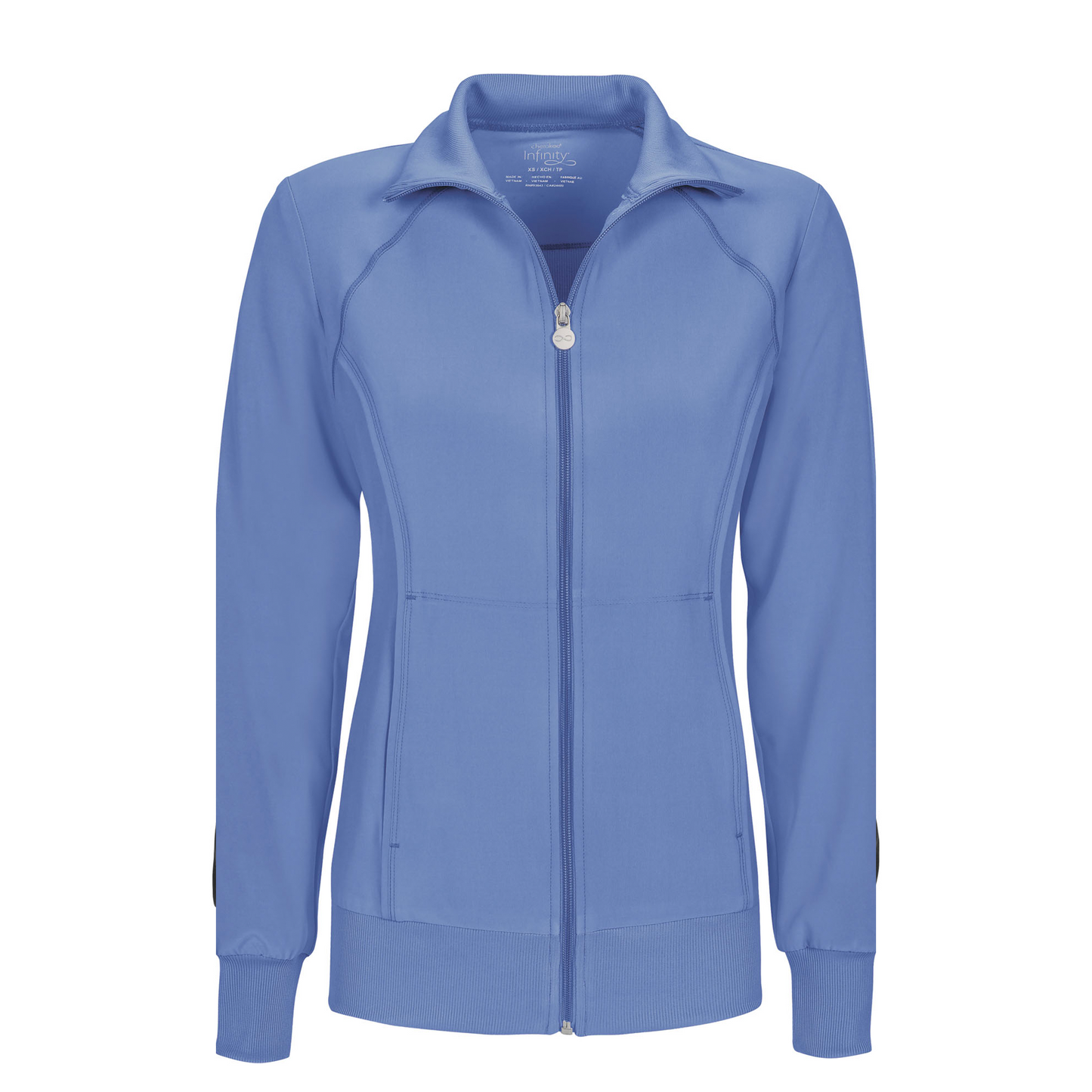 Cherokee Infinity 2391A Scrubs Jacket Women's Zip Front Warm-Up Ceil Blue