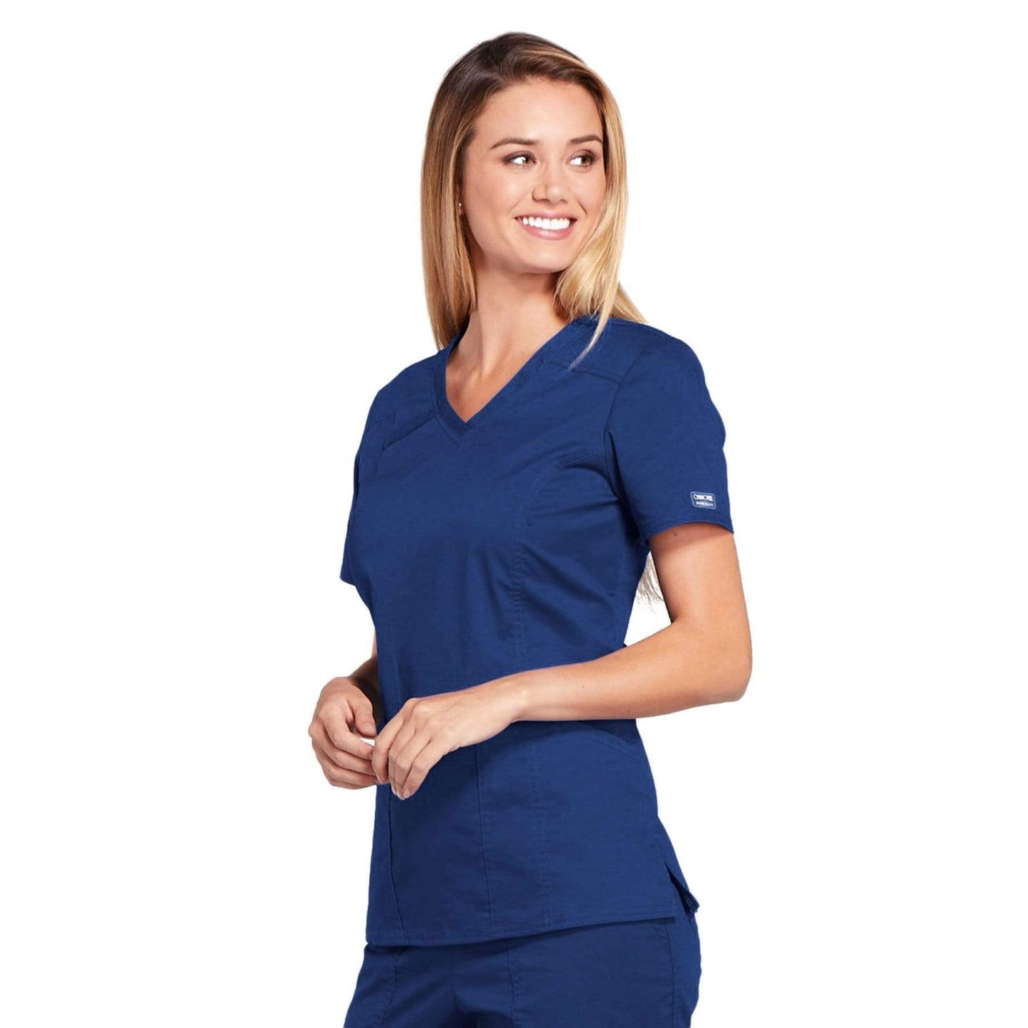 Cherokee Scrubs Top Cherokee Core Stretch 4710 Scrubs Top Women's V-Neck Navy