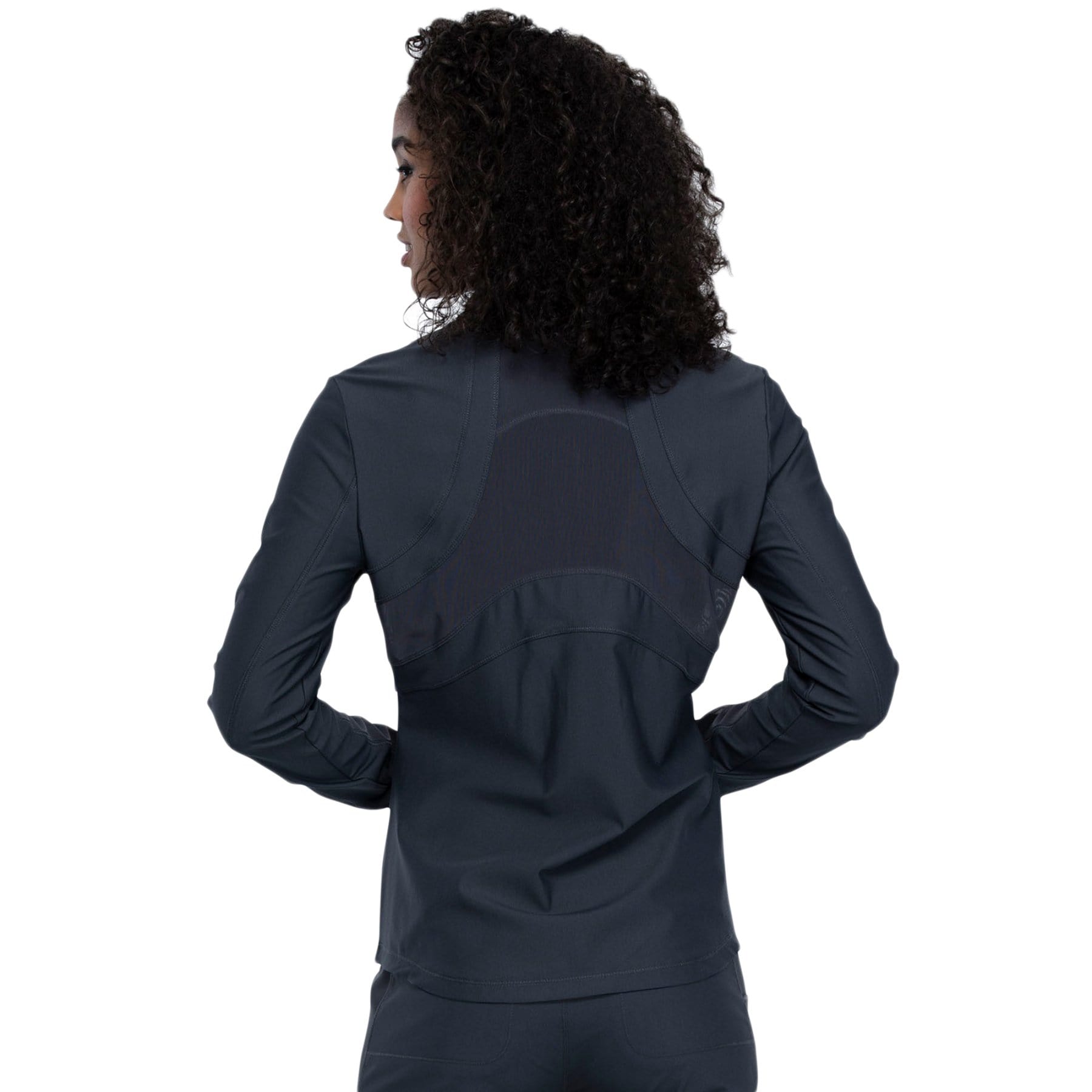Cherokee Warm Up Jacket Cherokee Form CK390 Scrubs Warm Up Jacket Women Pewter
