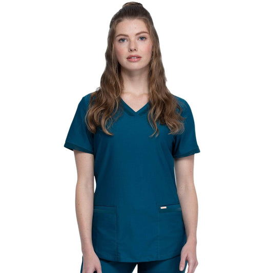 Cherokee Top Cherokee Form CK840 Scrubs Top Women Blue