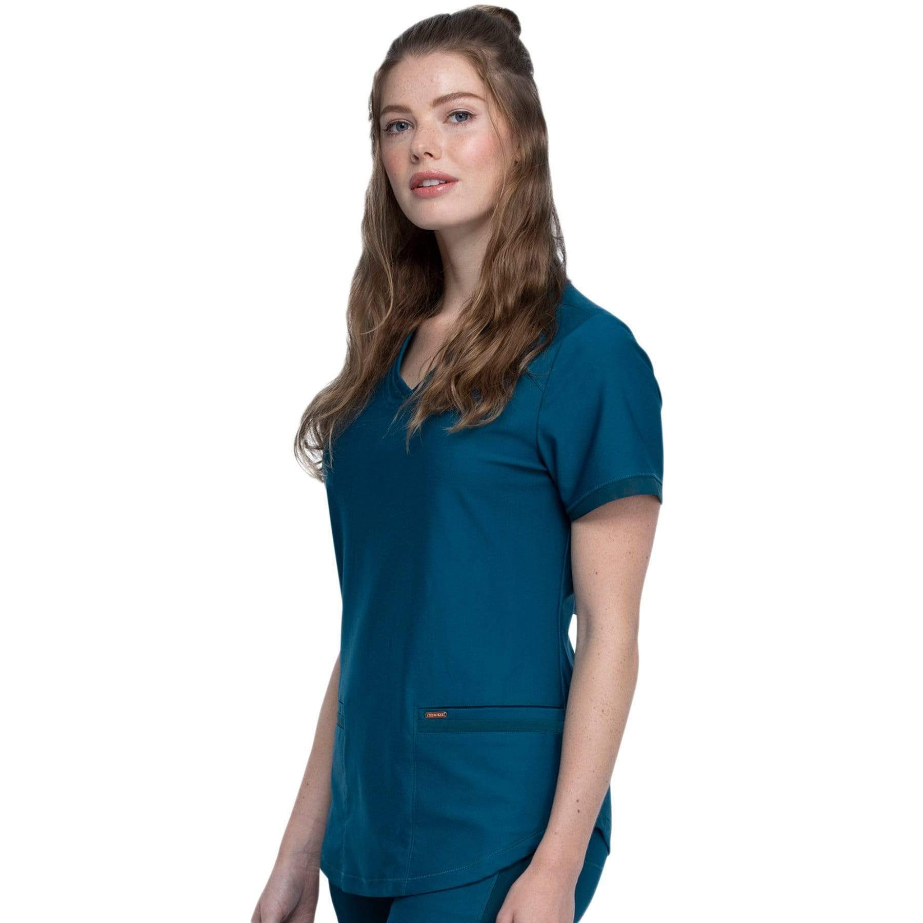Cherokee Top Cherokee Form CK840 Scrubs Top Women Blue