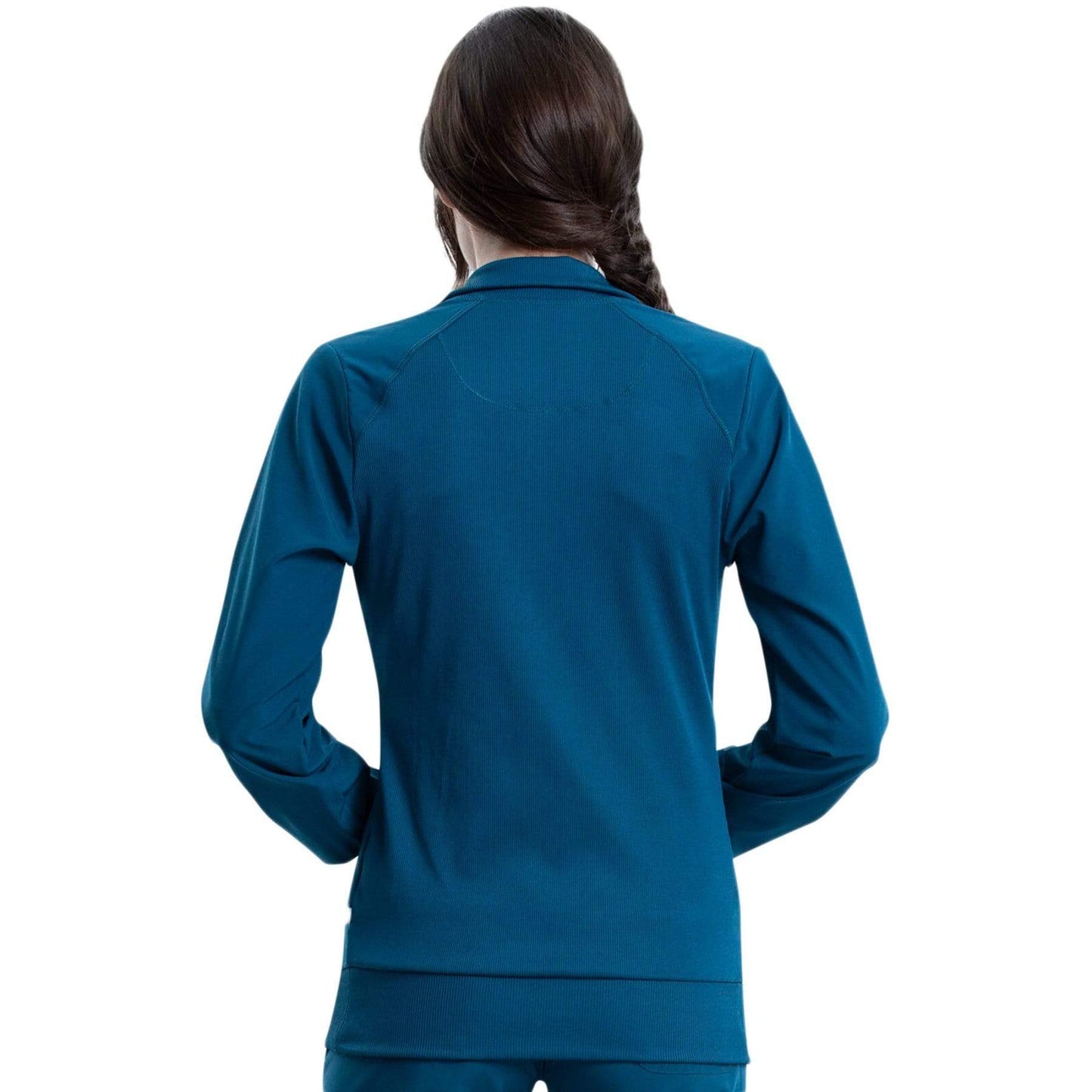 Cherokee Scrubs Jacket Cherokee Infinity 2391A Scrubs Jacket Women's Zip Front Warm-Up Caribbean Blue