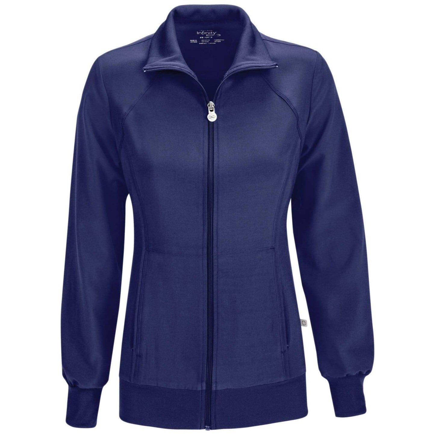 Cherokee Scrubs Jacket 2XL Cherokee Infinity 2391A Scrubs Jacket Women's Zip Front Warm-Up Navy