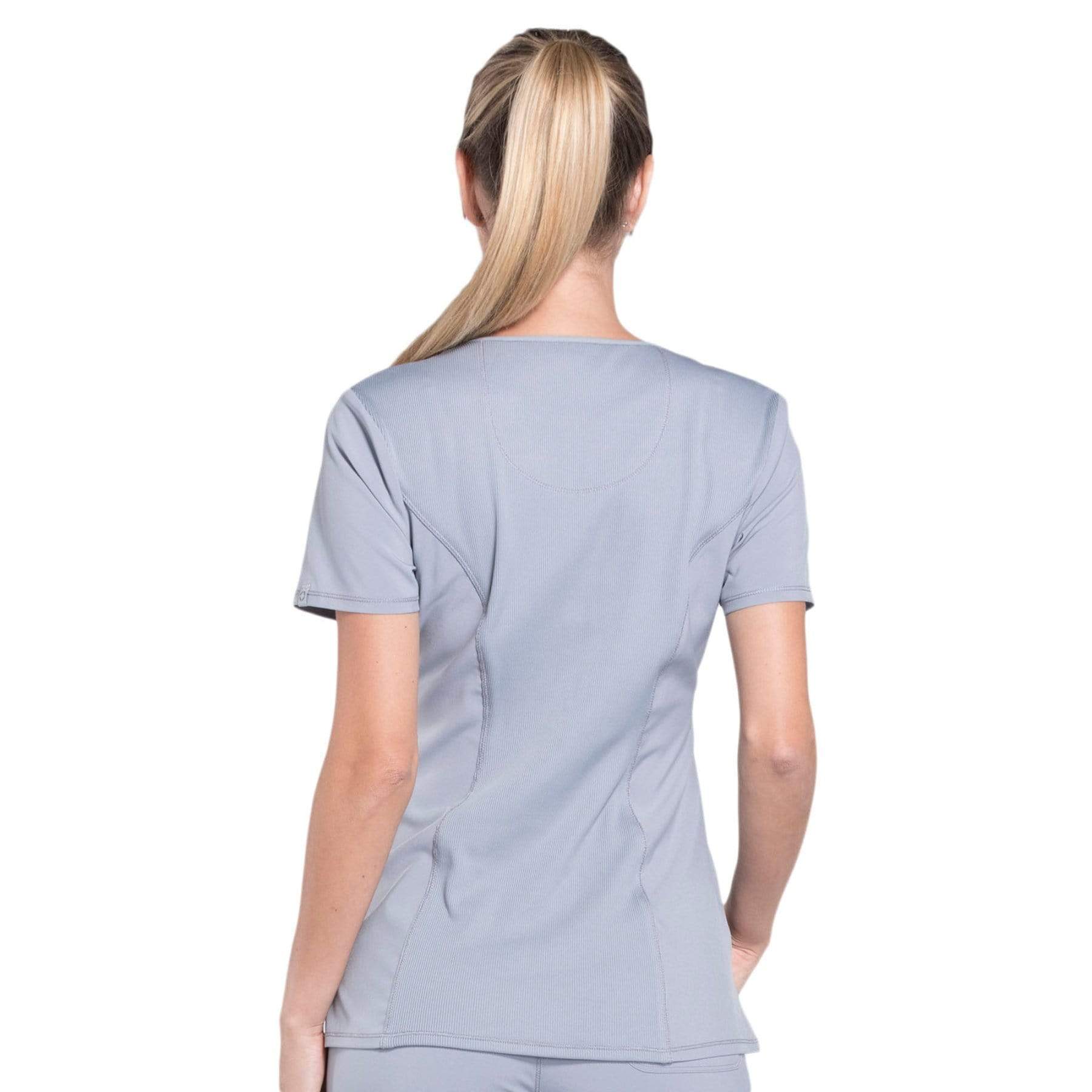 Cherokee Scrubs Top Cherokee Infinity 2624A Scrubs Top Women's Round Neck Grey