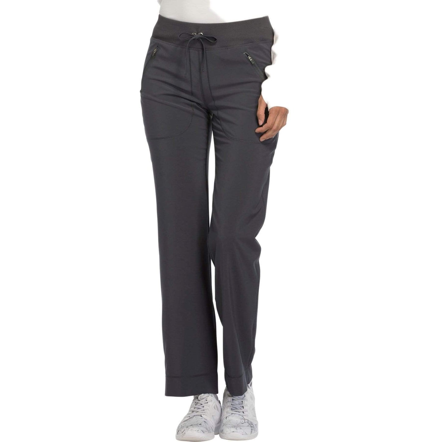 Cherokee Scrubs Pants 2XL / Regular Length Cherokee Infinity CK100A Scrubs Pants Women's Mid Rise Tapered Leg Drawstring s Pewter
