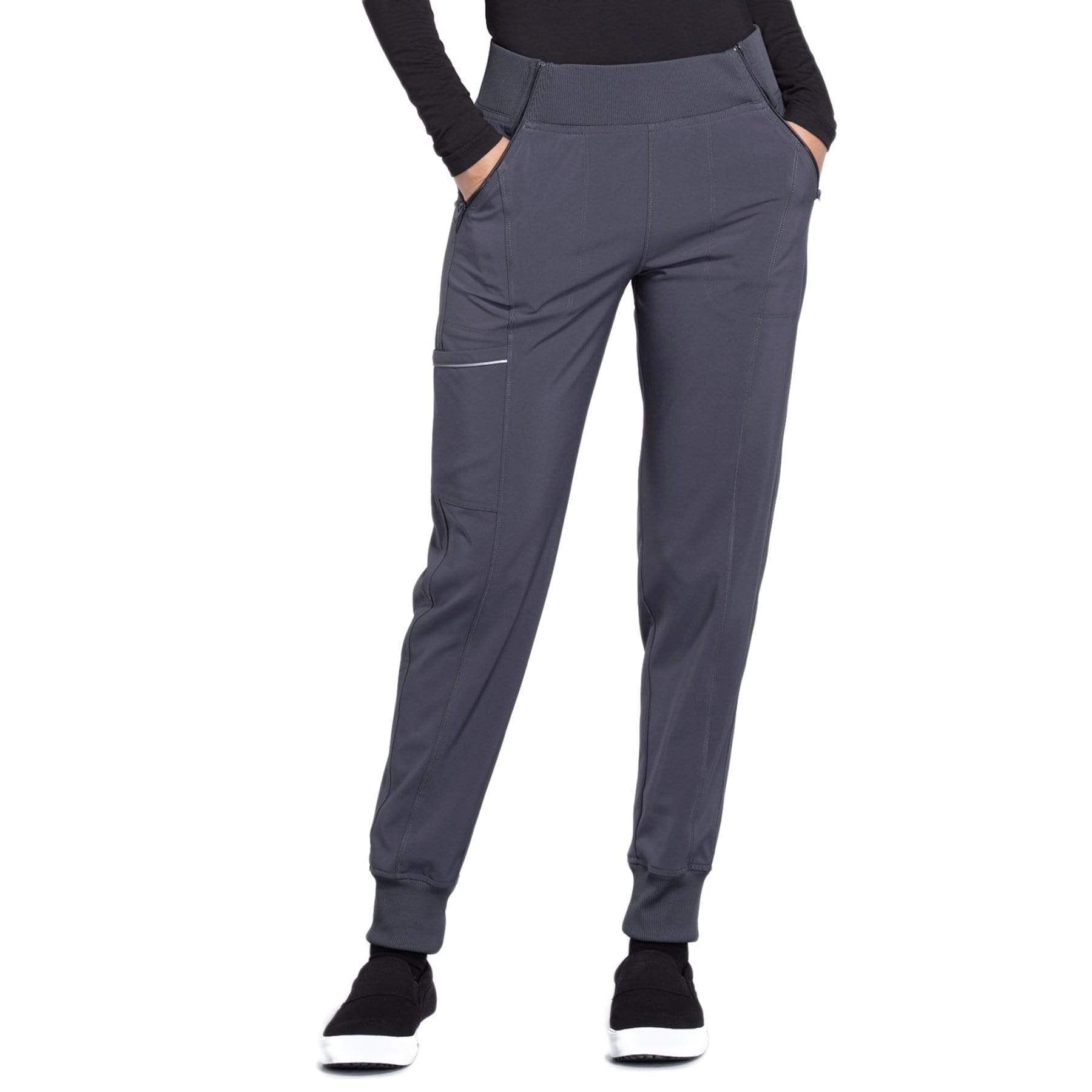 Cherokee Scrubs Pants 2XL / Regular Length Cherokee Infinity CK110A Scrubs Pants Women's Mid Rise Tapered Leg Jogger Pewter