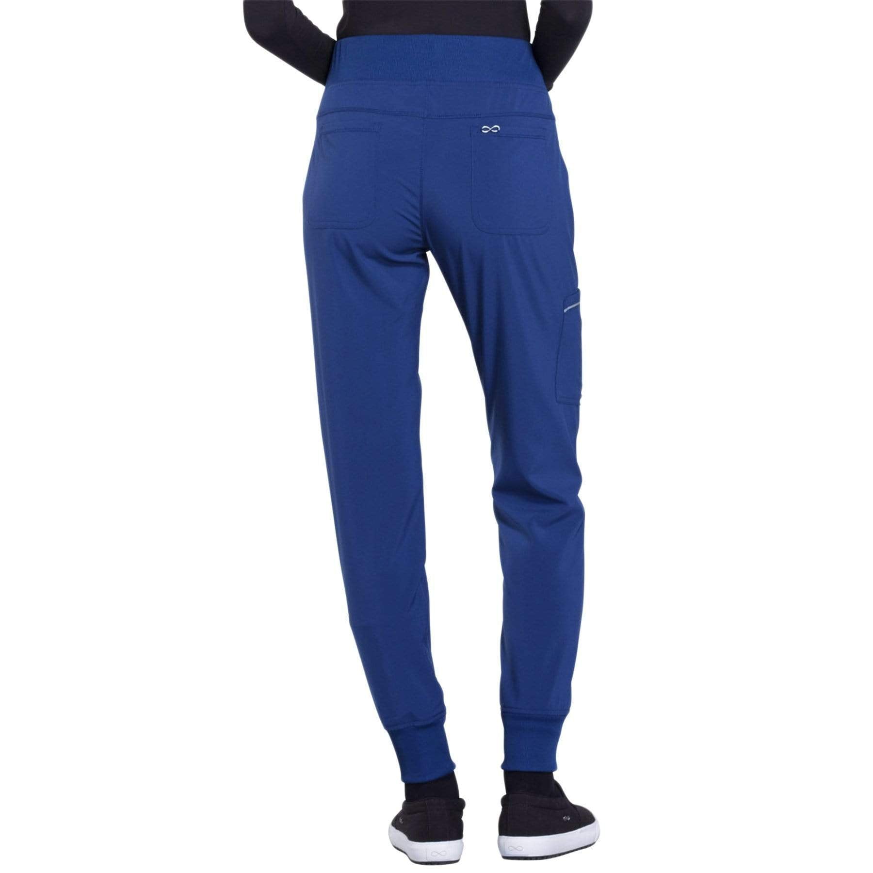 Cherokee Scrubs Pants Cherokee Infinity CK110A Scrubs Pants Women's Mid Rise Tapered Leg Jogger Royal