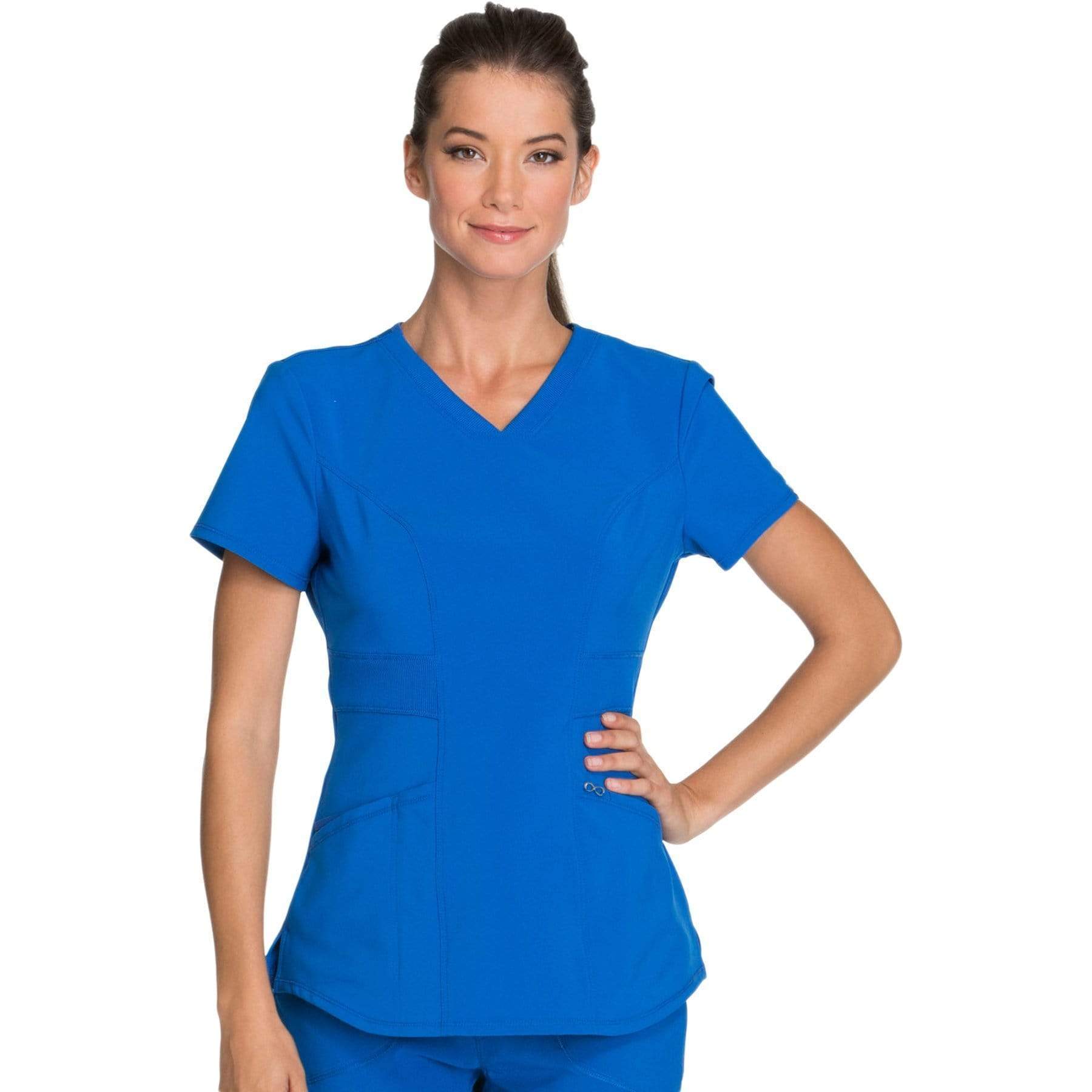 Cherokee Scrubs Top 2XL Cherokee Infinity CK623A Scrubs Top Women's V-Neck Royal