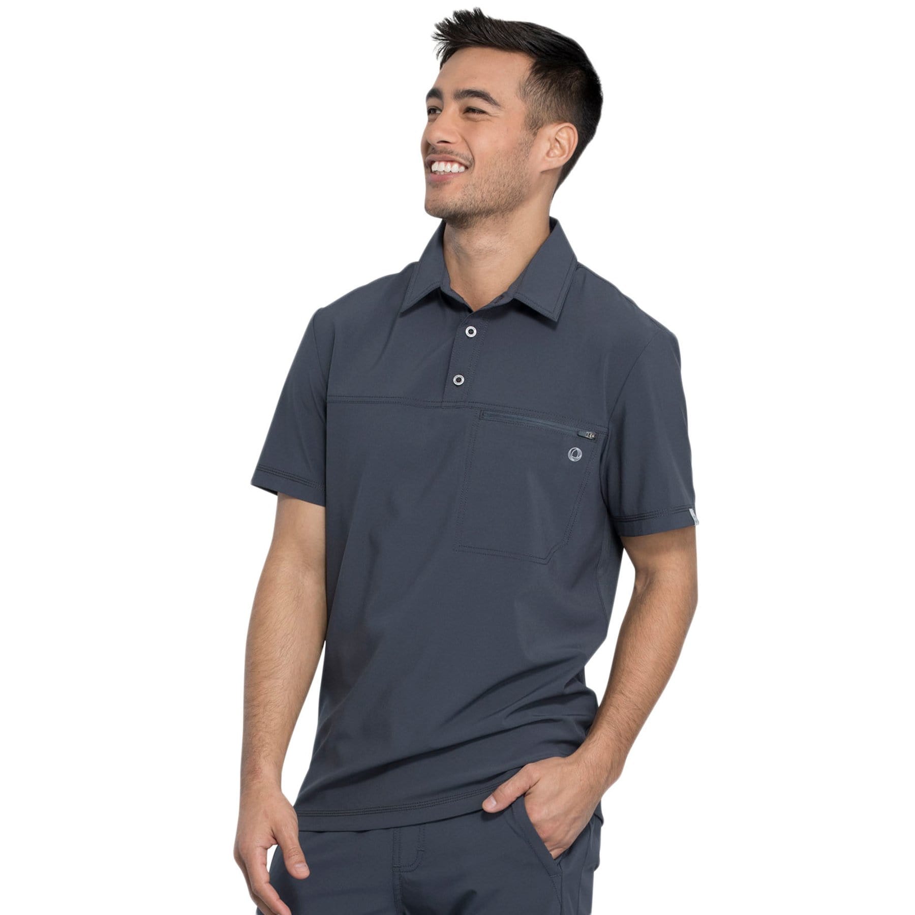Cherokee Top Cherokee Infinity CK825A Scrubs Top Men Pewter