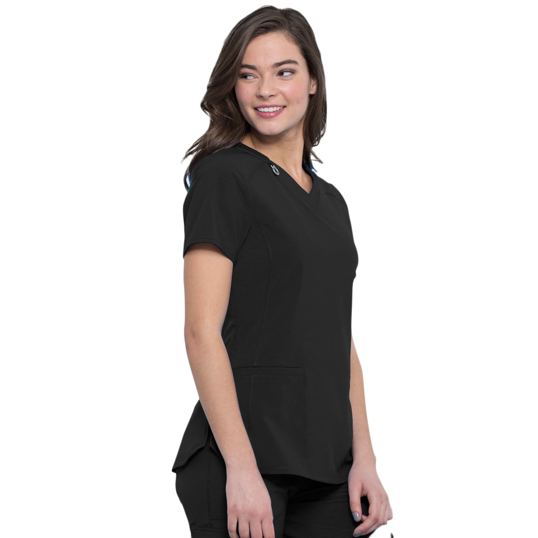 Cherokee Top Cherokee Infinity CK865A Scrubs Top Women Black