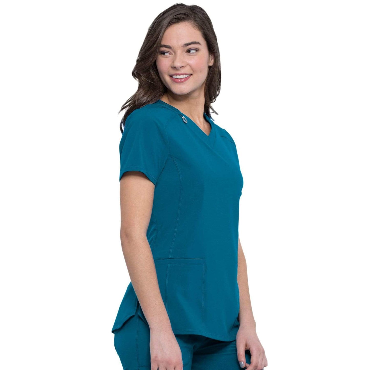 Cherokee Top Cherokee Infinity CK865A Scrubs Top Women Blue