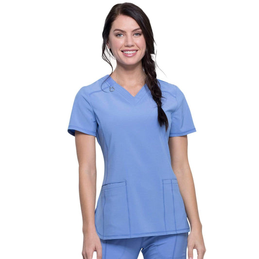 Cherokee Top Cherokee Infinity CK865A Scrubs Top Women Ciel Blue