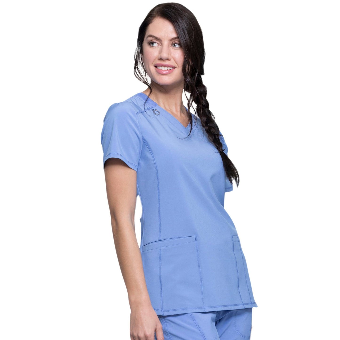 Cherokee Top Cherokee Infinity CK865A Scrubs Top Women Ciel Blue