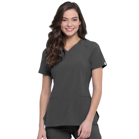 Cherokee Top Cherokee Infinity CK865A Scrubs Top Women Pewter