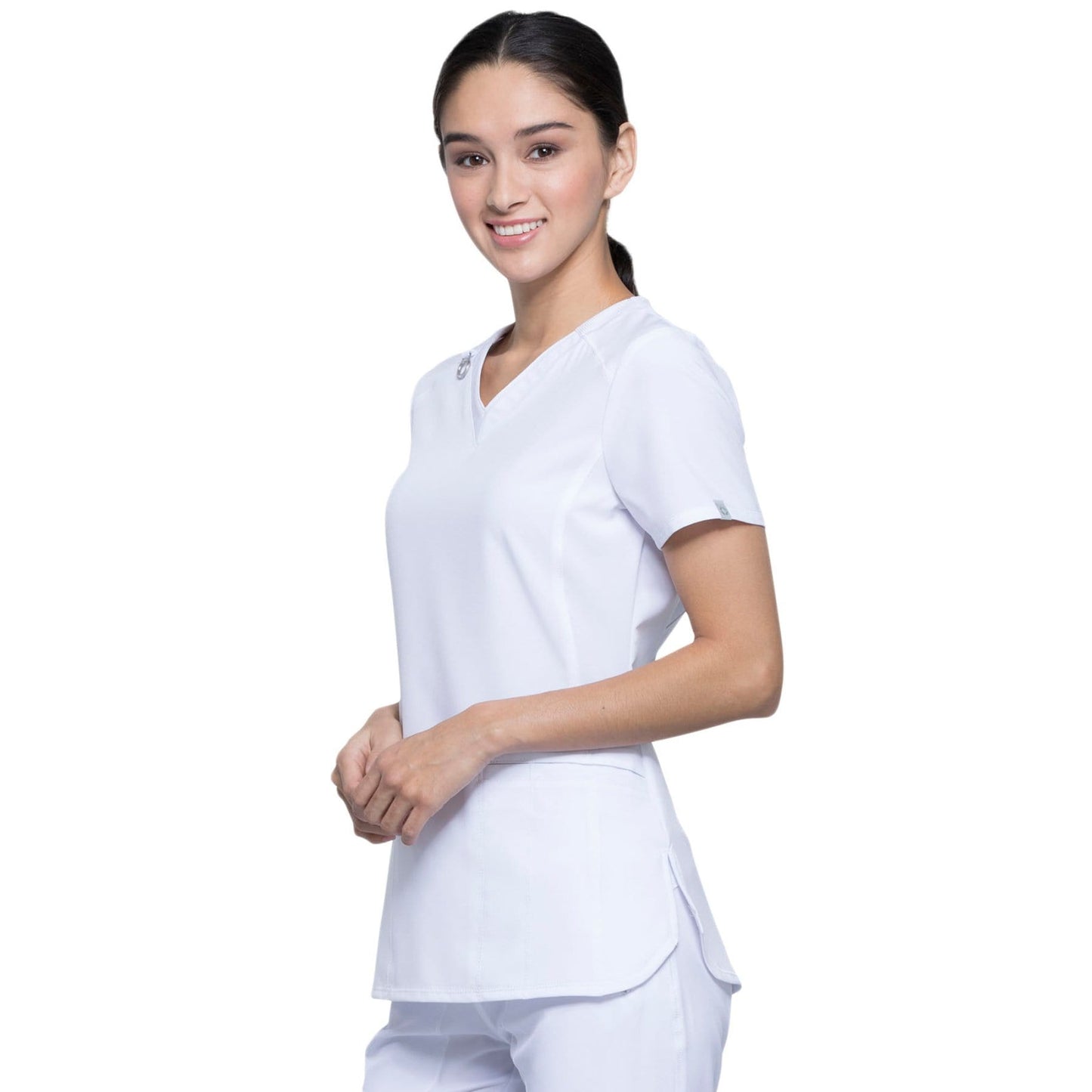 Cherokee Top Cherokee Infinity CK865A Scrubs Top Women White